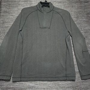 REI Sweater Men's M Gray Pullover 1/4 Zip Hiking
